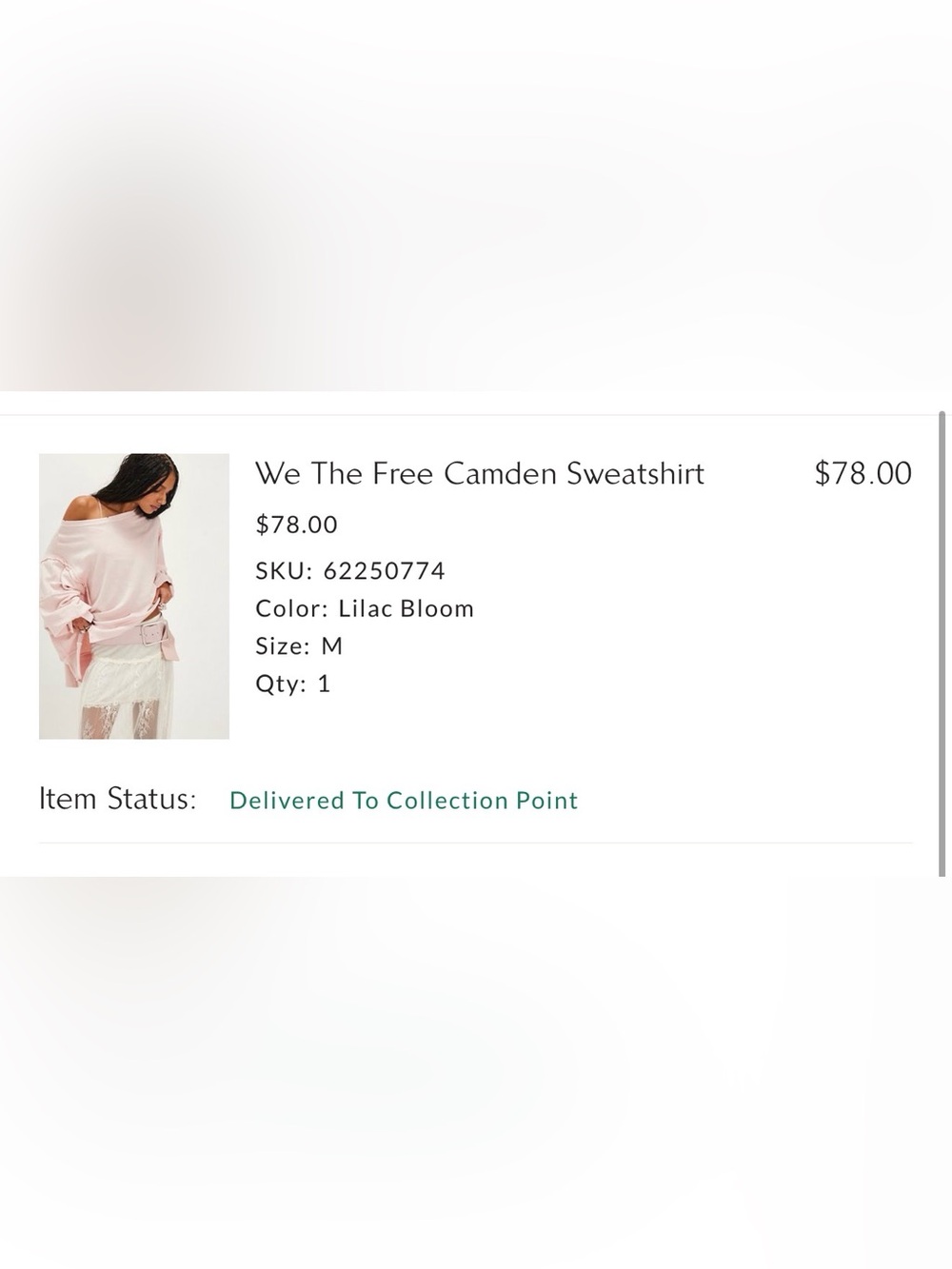 Newish oversized Light Pink Sweatshirt Top - Picture 8 of 9